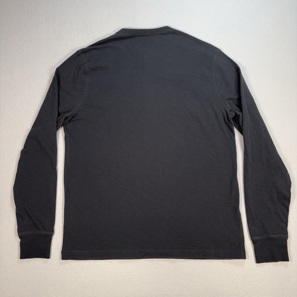 J Crew Slub Cotton Henley Shirt Men's L Gray 100% Cotton J8214 - Picture 2 of 12